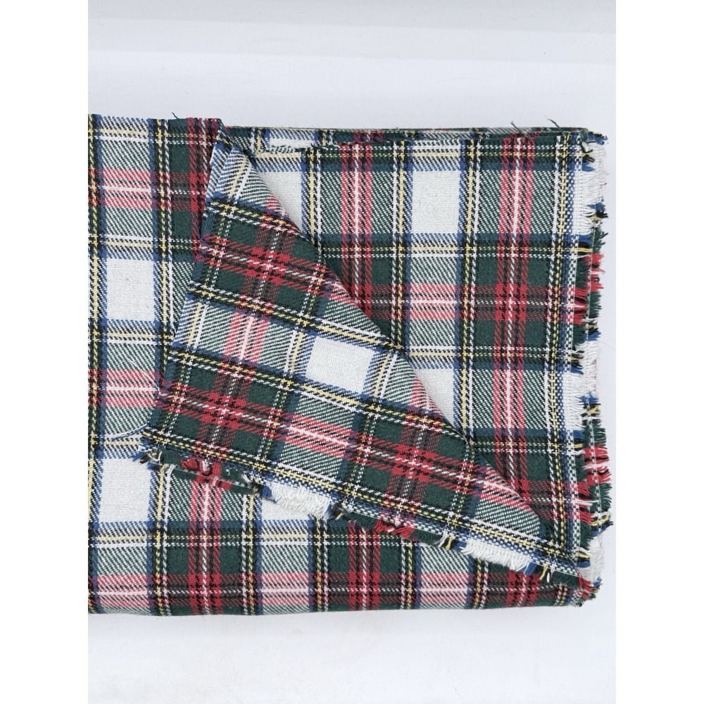 4 Yards Dress Stewart Tartan 100% Wool Fabric 60" Wide Plaid Scottish Kilt Craft